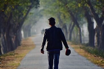 Distressed Leather Jacket - Men's Jacket