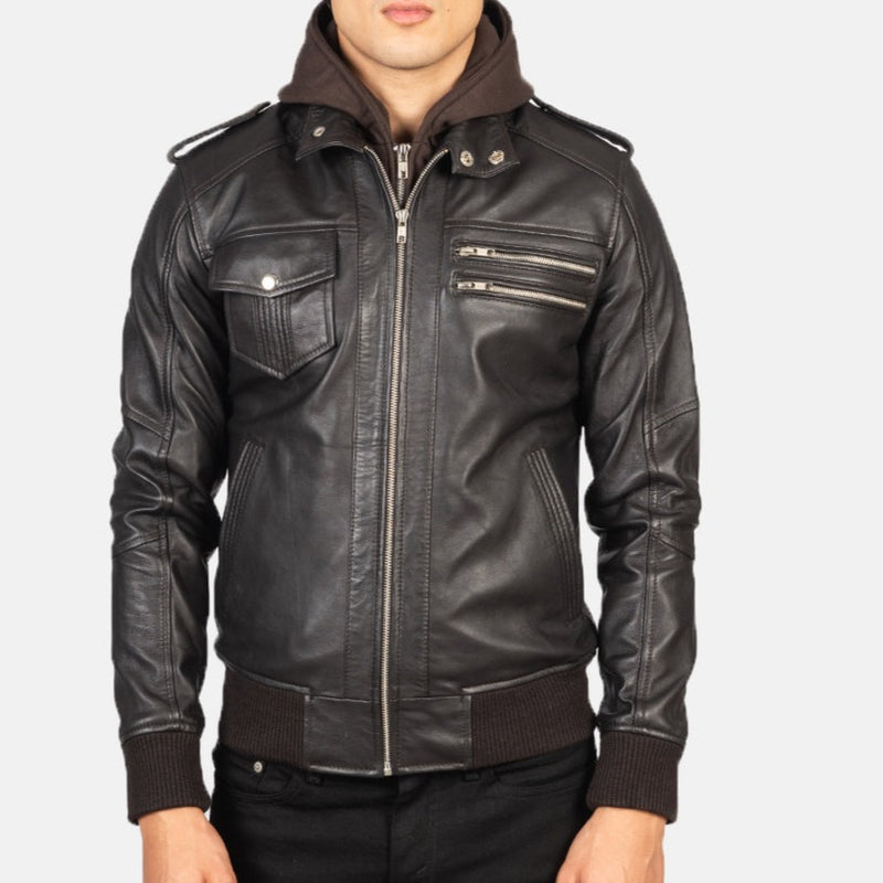 Leather Bomber Jacket