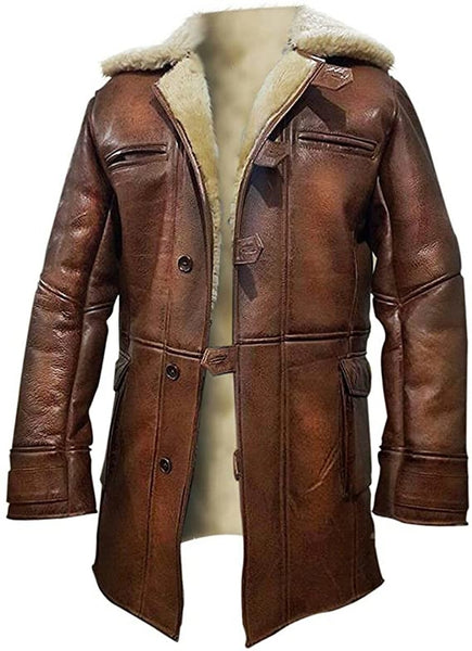 Men's Fur Long Brown Coat | Long Brown Fur Coat | Musheditions