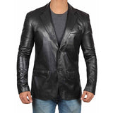 Coat Style Leather Jacket for Men