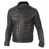 Stylish Fit Black Lambskin Leather Jacket for Men