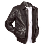 Bomber- Real Lambskin Men Leather Jacket in Coat Style
