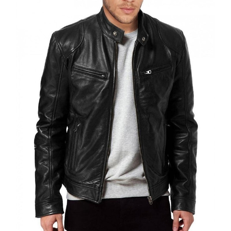 Lambskin leather jacket | Lambskin Leather Jacket Mens | Genuine Leather Jacket | Mens Jacket
