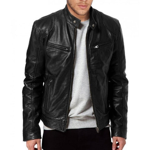 Lambskin leather jacket | Lambskin Leather Jacket Mens | Genuine Leather Jacket | Mens Jacket