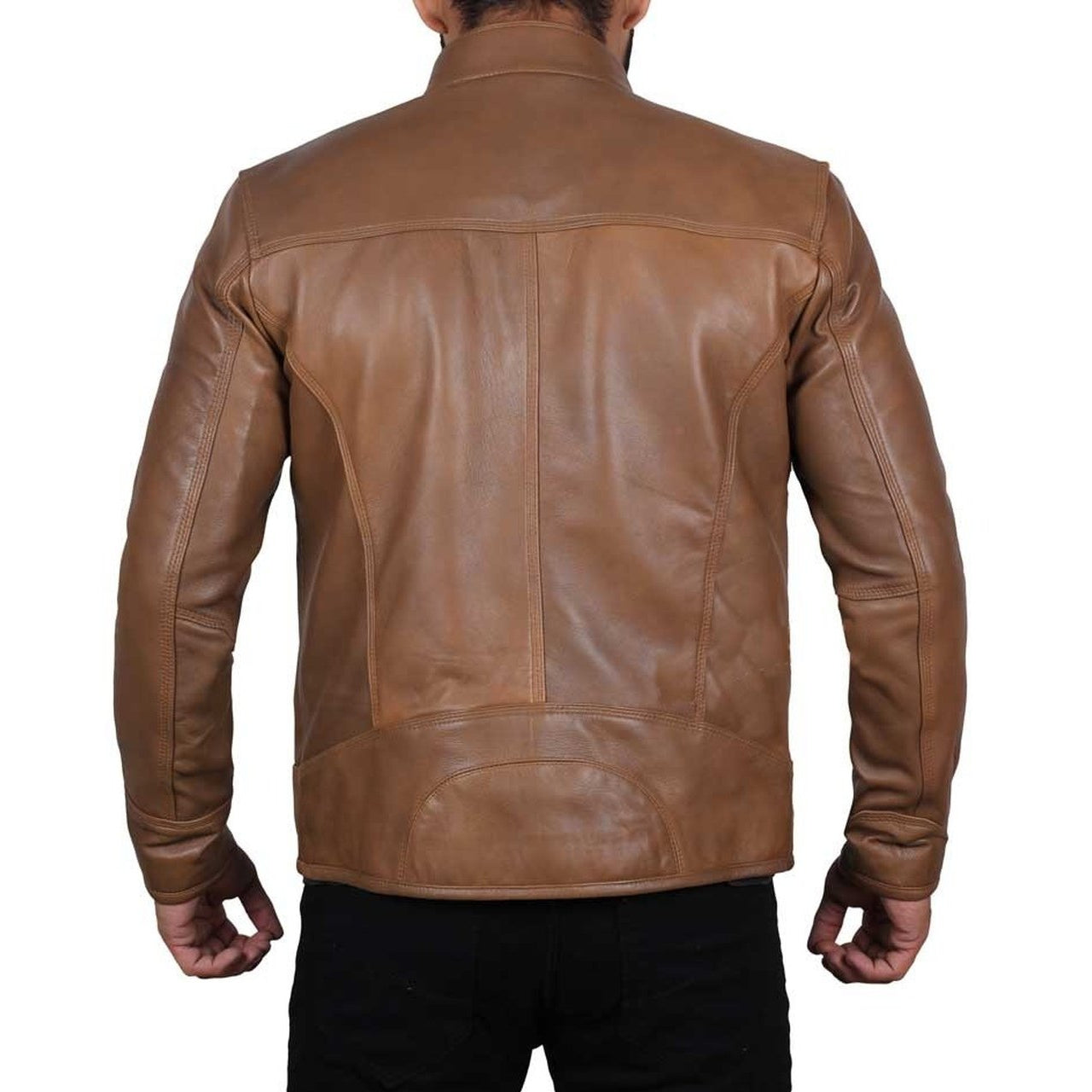 Brown leather jacket mens