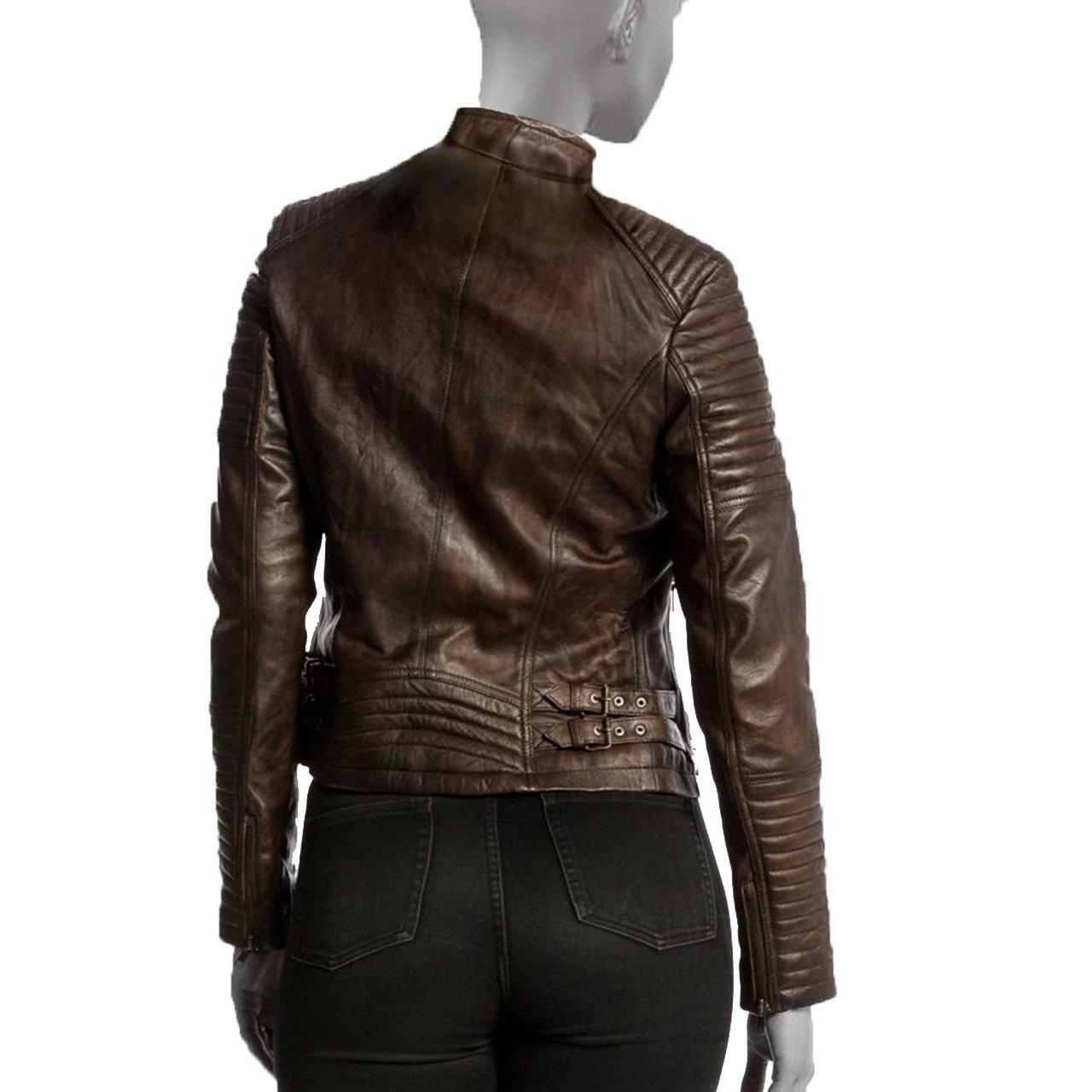 Quilted leather jacket
