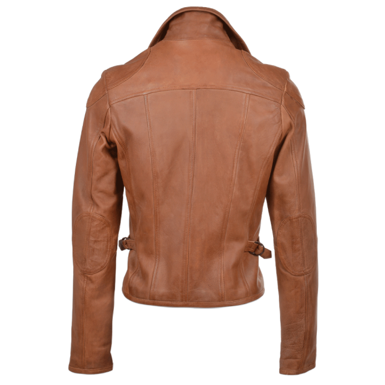 Brown Bomber Biker with Lining Sheepskin Leather Jacket Women