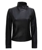 Black Genuine Leather Jacket for Women