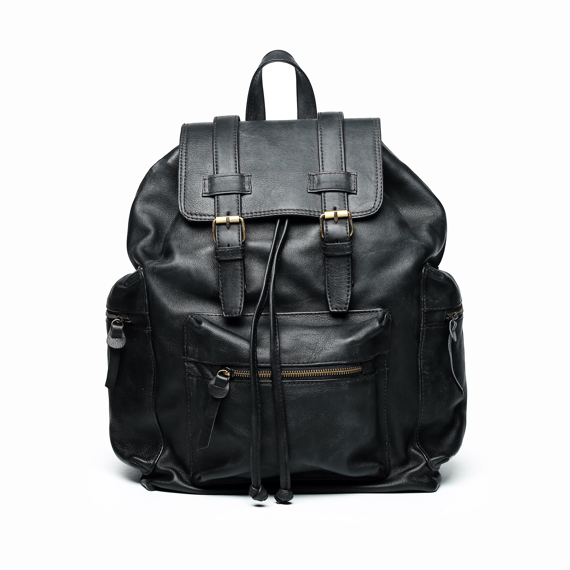 black leather dressy backpack Vintage Black Leather Backpack
