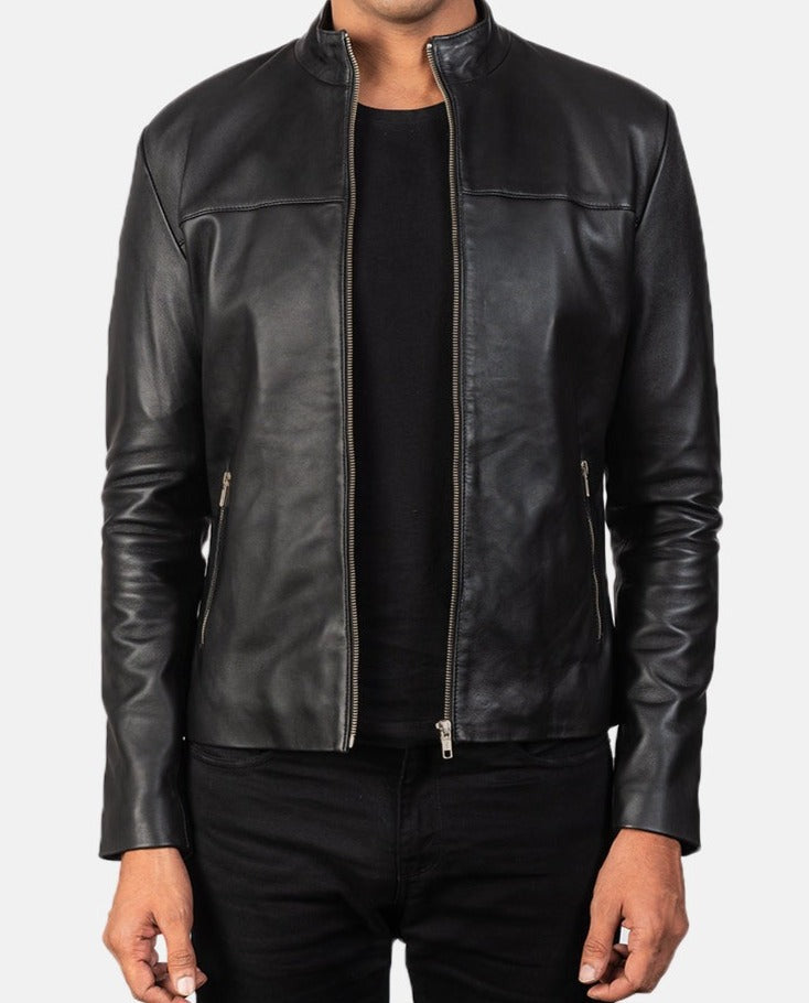 Black Leather Biker Jacket