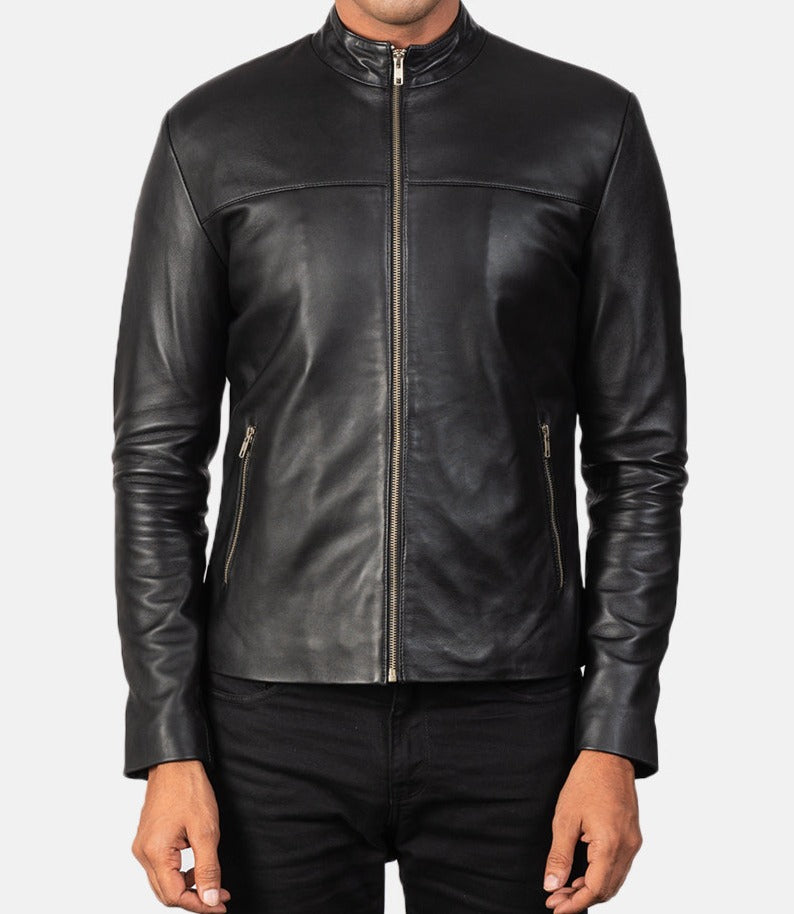 Leather biker Jacket