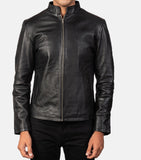 leather biker jacket