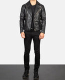 Black leather jacket
