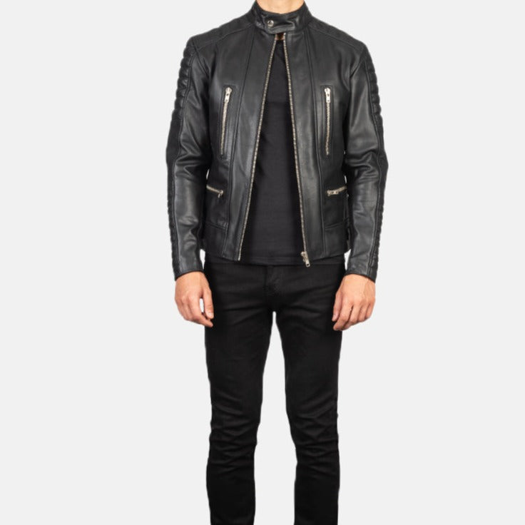 Black Leather Biker Jacket