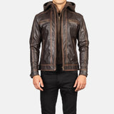 Leather Jacket with hood