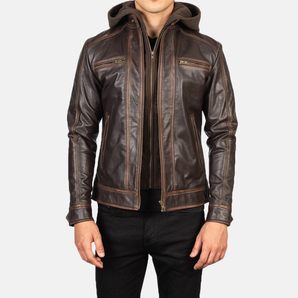 Vintage Brown Leather Jacket