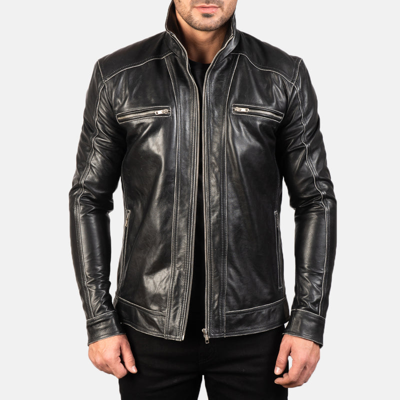 Biker leather jacket