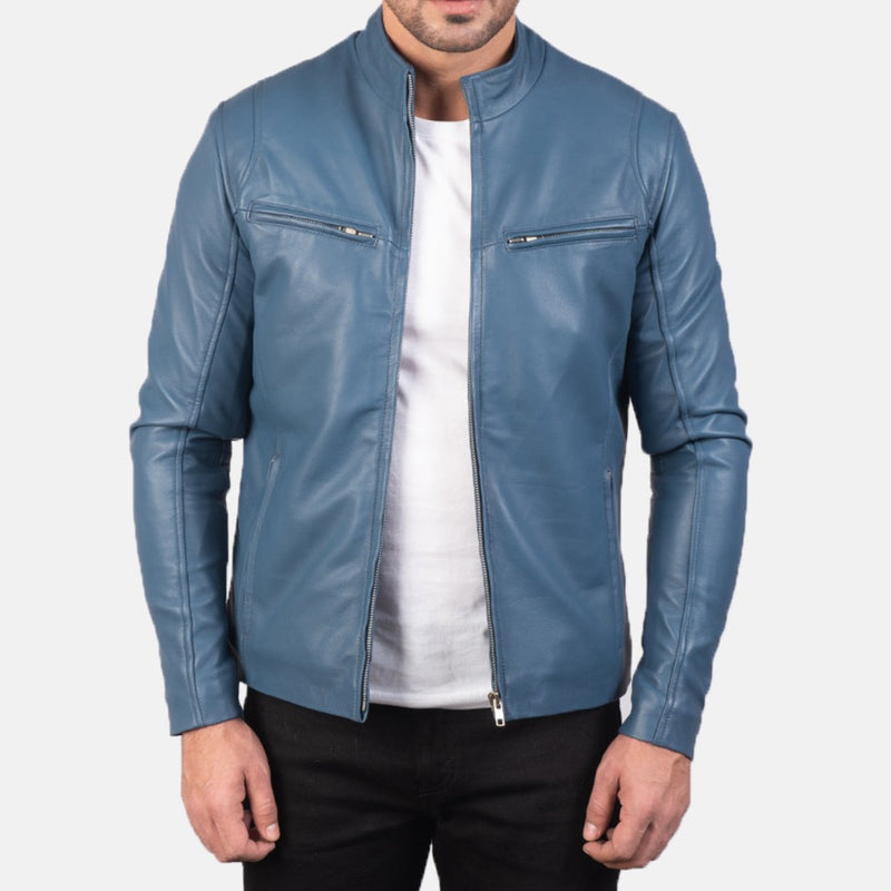 Blue Leather Jacket
