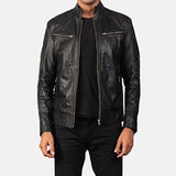 Black Leather Biker Jacket