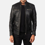 Black Leather Biker Jacket