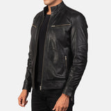 Black Leather Biker Jacket