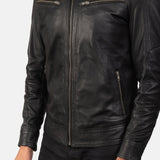 Black Leather Biker Jacket