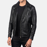 Black Leather Biker Jacket