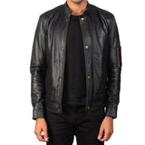 BIKER-1457 MUSH House Black Leather Biker Jacket