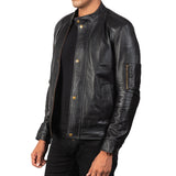 House Black Leather Biker Jacket