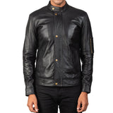 House Black Leather Biker Jacket