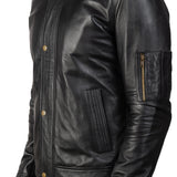 House Black Leather Biker Jacket