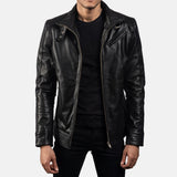 Black Leather Biker Jacket