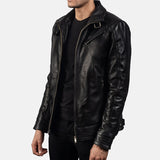 Black Leather Biker Jacket