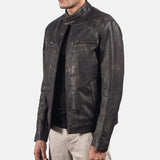  Brown Leather Biker Jacket