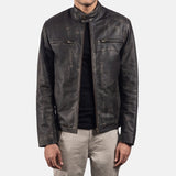  Brown Leather Biker Jacket