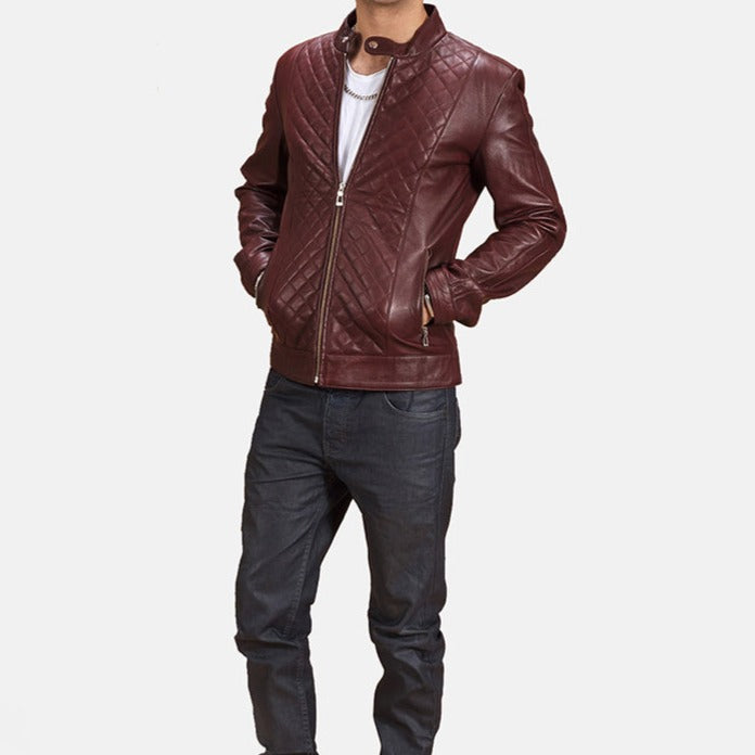 Maroon Leather Jacket