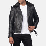 Black Leather Biker Jacket