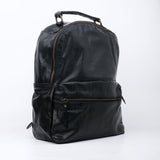 Quilted Leather Backpack in Black