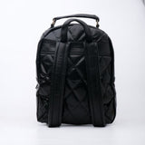 Quilted Leather Backpack in Black