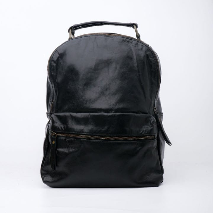 bobby black leather backpack Quilted Leather Backpack in Black
