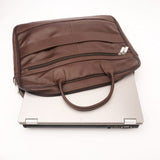 Executive Dark Brown Leather Laptop Bag