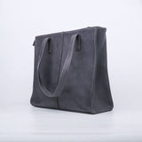 Graphite Grey Leather Tote Bag