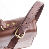 Tan Brown Leather Laptop Bag