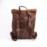 Leather Backpack in Vintage Dark Brown