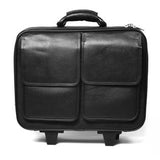 Leather Trolley Bag in Black