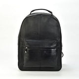 Stylish Black Leather Backpack