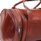 Maroon Leather Duffle Bag