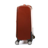 Maroon Leather Trolley Bag