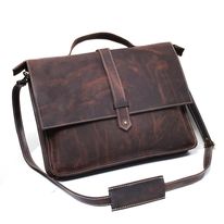 Dark Brown Leather Shoulder Bag