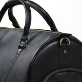 Leather Duffle Bag in Black